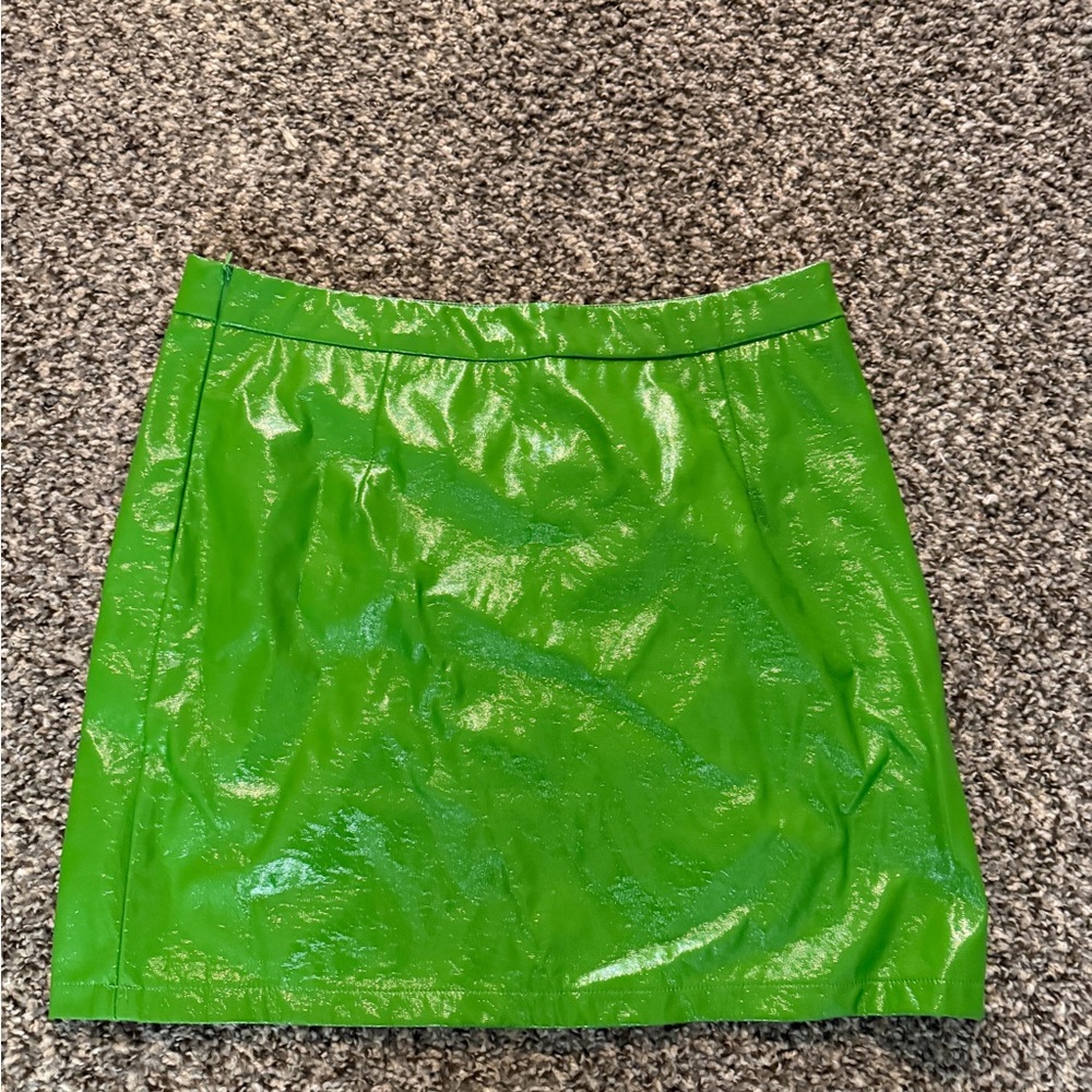 SHEIN Shiny Green Pencil Skirt